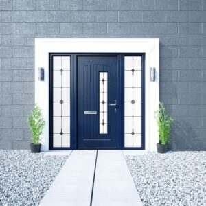 Entrance Door 5 Full Blue